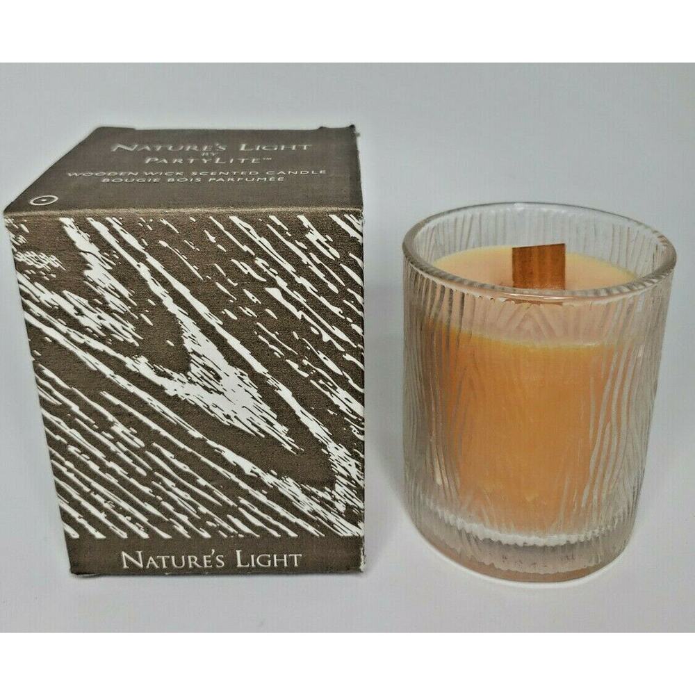 Partylite Natures Light Crackling Wooden Wick Jar New Autumn Glow P2I/G41776